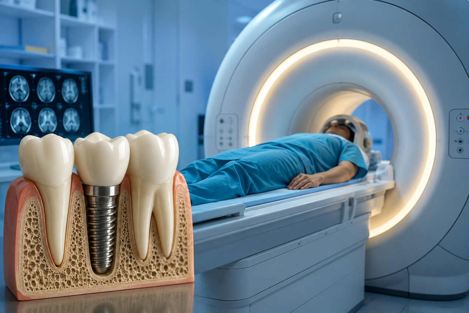 آیا ایمپلنت زیر دستگاه MRI مشکل ایجاد می‌کند؟